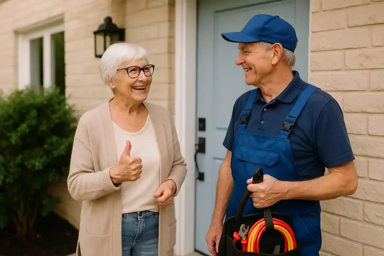  Échange avec une cliente après la rénovation électrique d’un logement